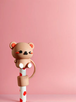 Cute Teddy Straw Topper