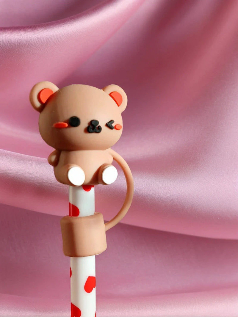 Cute Teddy Straw Topper