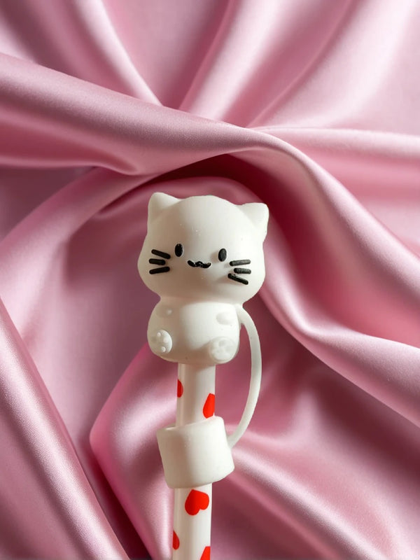 White Cat Straw Topper