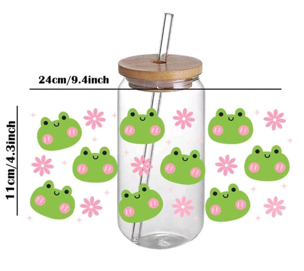 Flower Frog 16 oz Glass Can