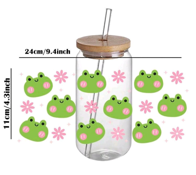 Flower Frog 16 oz Glass Can