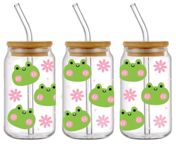 Flower Frog 16 oz Glass Can