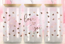 Love you 16oz Glass Can